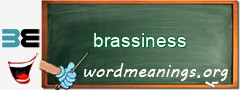 WordMeaning blackboard for brassiness